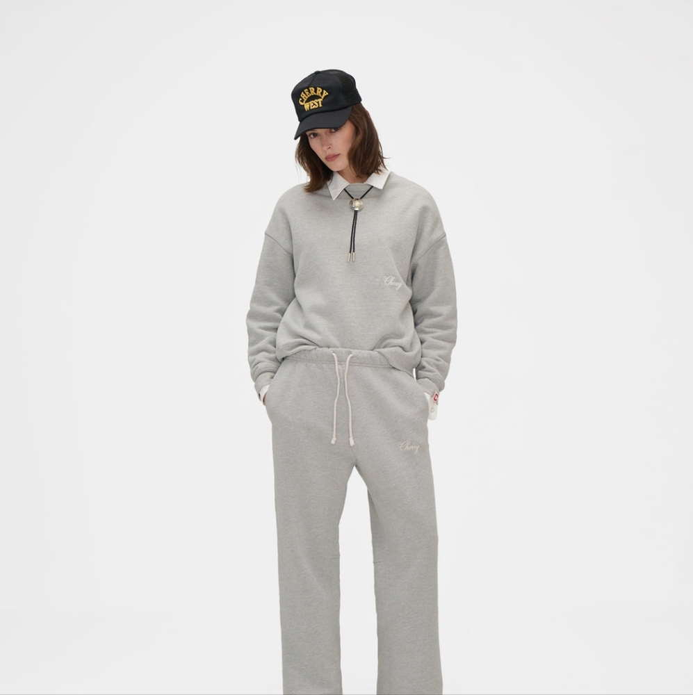 Cherry LA American Classic Crewneck in Heather Grey